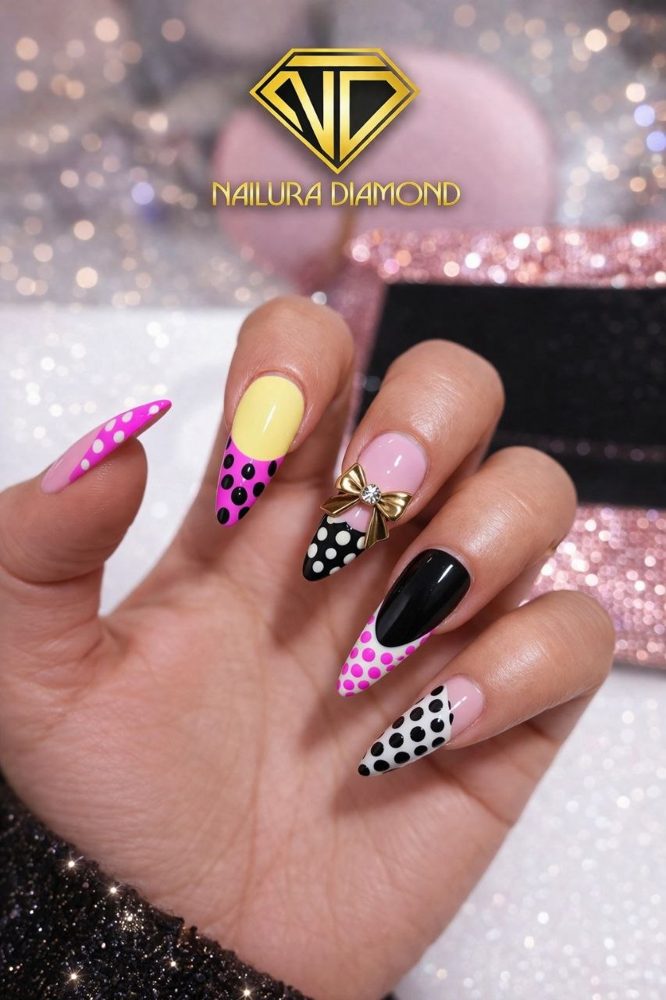Soft Diamond nude nails at Nailura Diamond