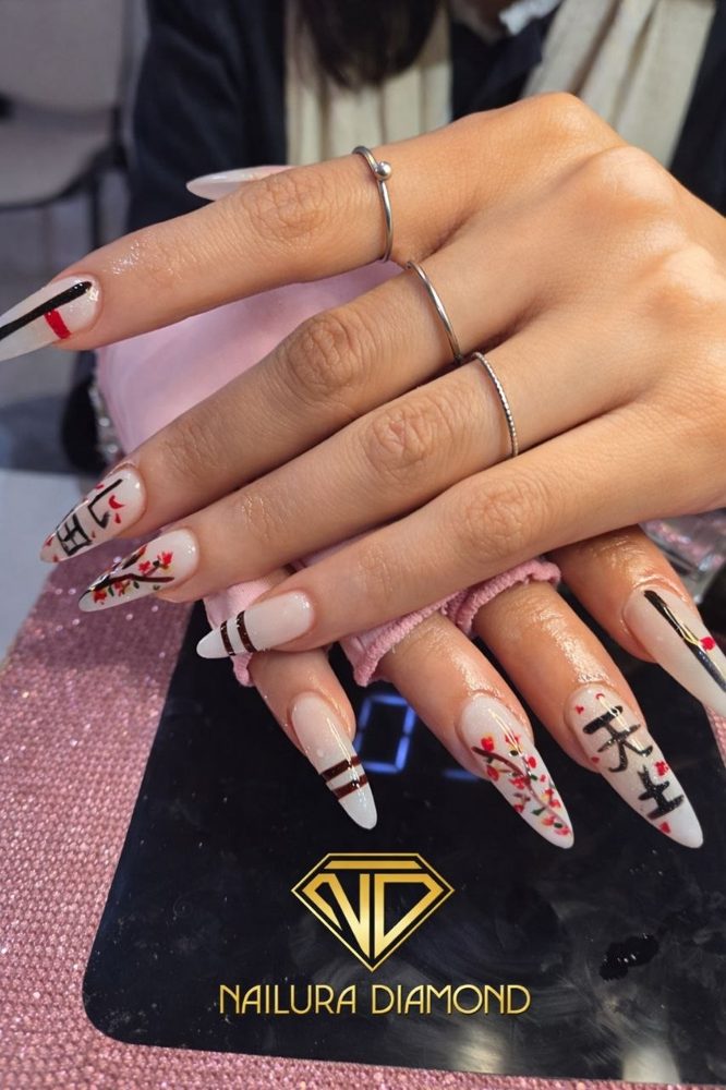 Gel manicure design at Nailura Diamond
